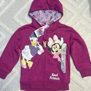 MINNIE MOUSE AND DAISY DUCK COMFY ZIP UP HOODIE